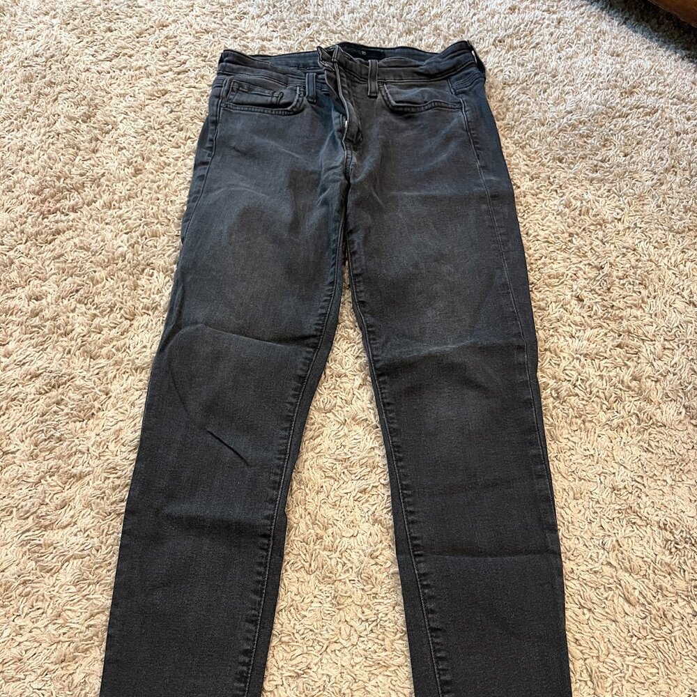 Joes High Rise Black Skinny Jeans Ankle Cut off Bottoms Size 27